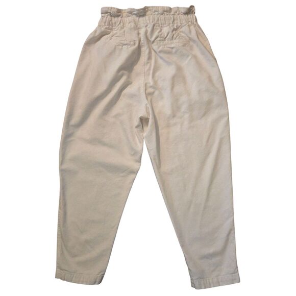 Free People Margate Pleated Barrel Trousers M Pleated Tapered Paperbag Waist - Picture 2 of 6